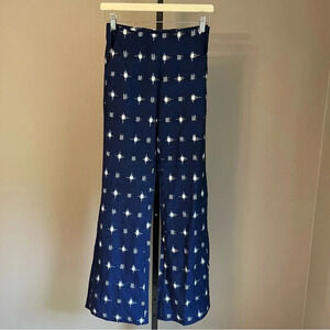 Alix of Bohemia Charlie Flare Pants Navy Midnight Ikat XS NWT Boho Rodeo Western